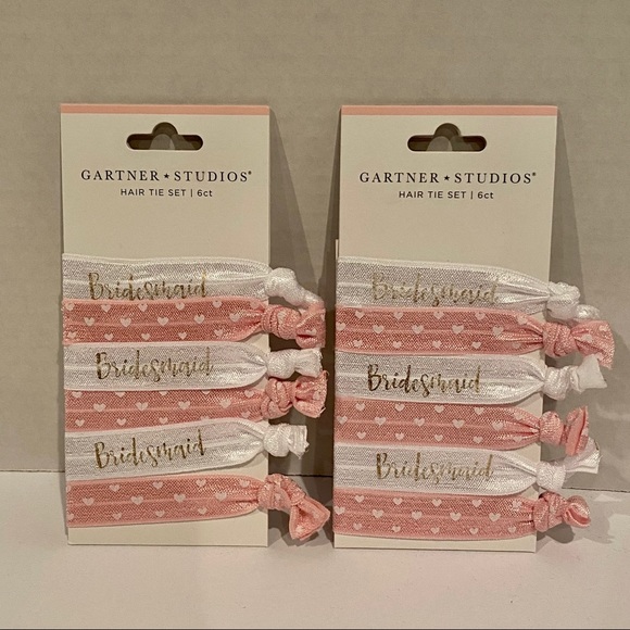 Lot of 3 Packs of Hair Ties Pink/White - 18pcs - Picture 5 of 9